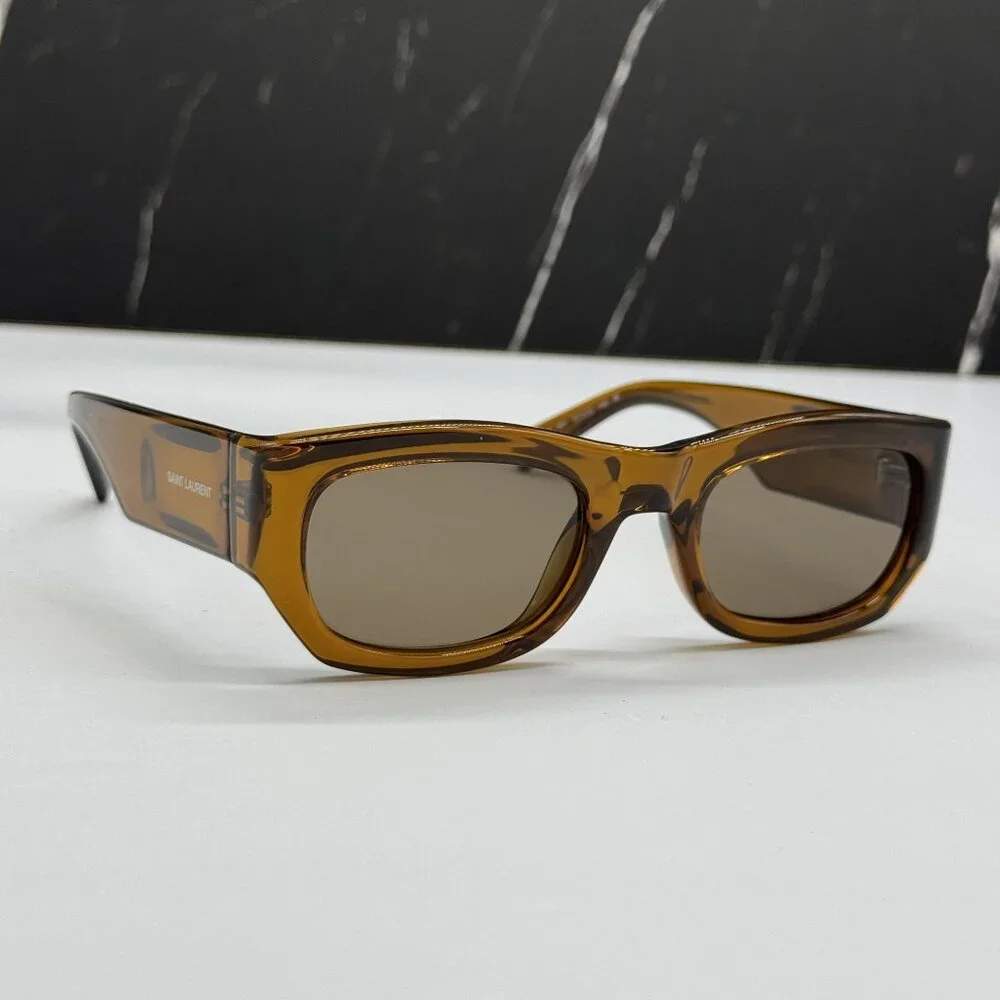 NEW SAINT LAURENT SUNGLASSES BROWN UNISEX EYEWEAR SAINT LAURENT SL713 003